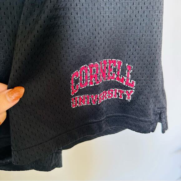 MENS CHAMPION Black Red Basketball Mesh Cornell Drawstring Workout Gym Shorts M - Picture 11 of 13